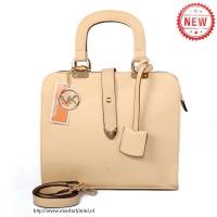 michael kors pebbled leer medium ivoor boekentassen Outlet Online tmywv780